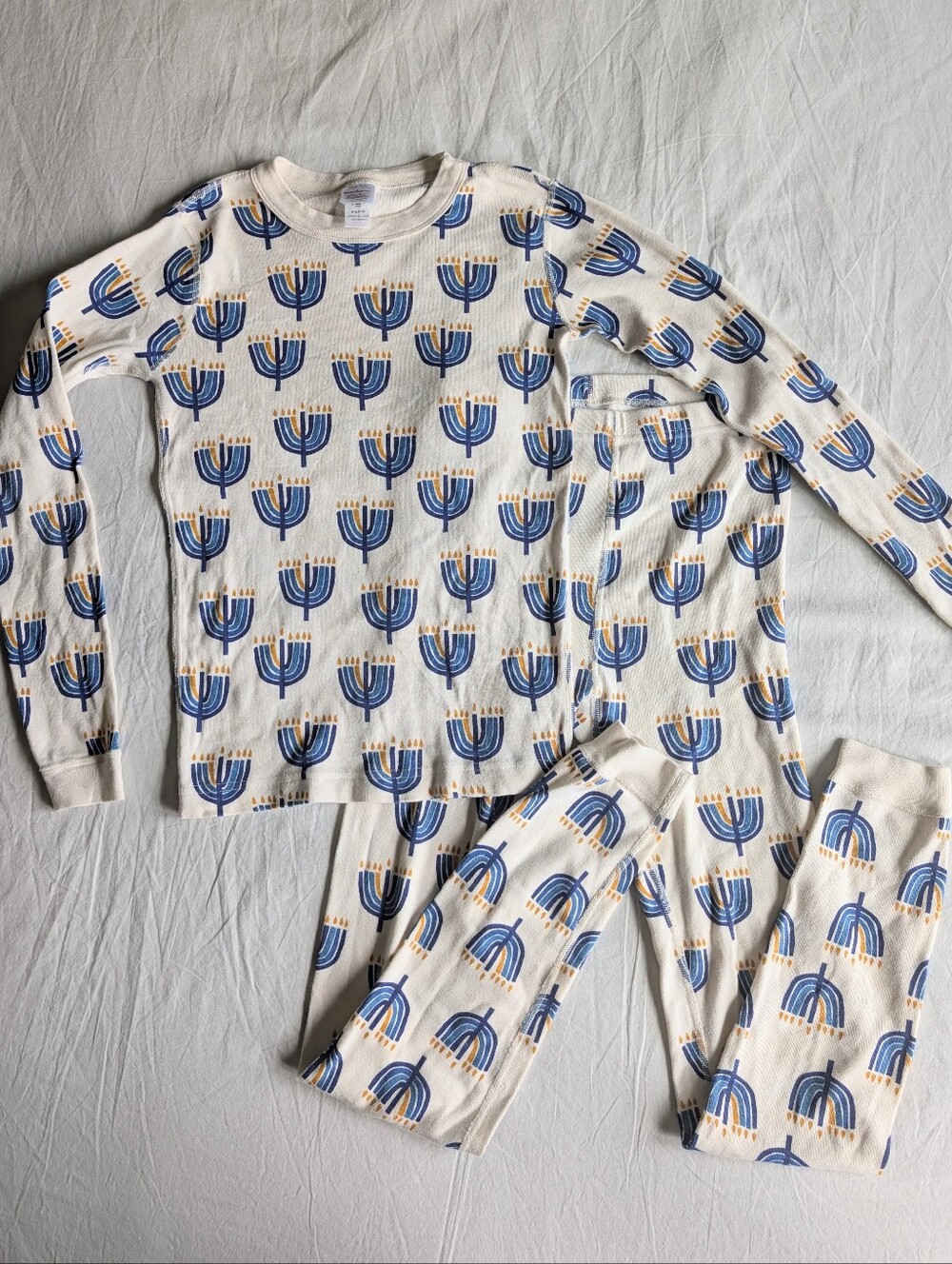 Hanna Andersson Hanukkah Menorah Pajama Set Unisex Size 14